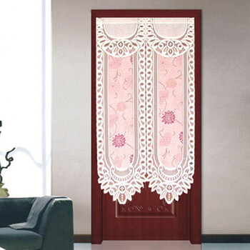 物有物语 布艺门帘 风水挂帘花卉隔断卧室门帘 红牡丹 85*150cm