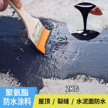 卫生间补漏材料免砸砖堵漏王防水涂料 透明防水胶 2kg水性聚氨酯防水