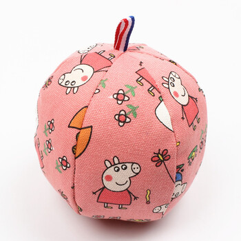大美妞幼儿园流星球 儿童开学手工布球 小沙包珍珠棉卡通 桔红色 小猪