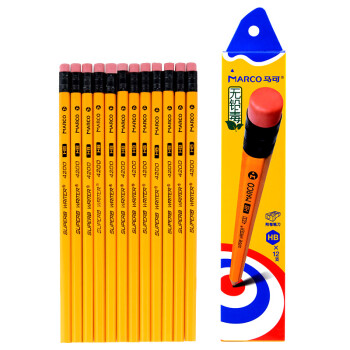 东琴良品 专业书写铅笔HB 学生绘图铅笔 12支纸盒装HB 带橡皮头