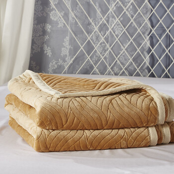 大话色彩 秋冬加厚双层法兰绒绗缝毯 多功能毛毯盖毯