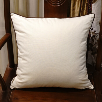 avigers 中式棉麻绣花鱼沙发抱枕床头靠垫套办公室靠枕 红鱼 45cm*45cm外套+内芯