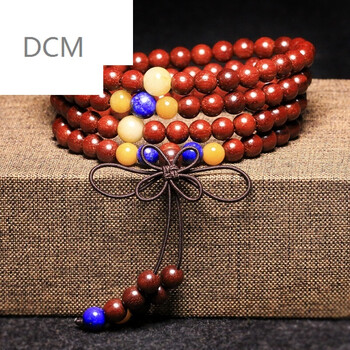 dcm小叶紫檀柿子红6mm 108颗手链 木质佛珠手串 款 6