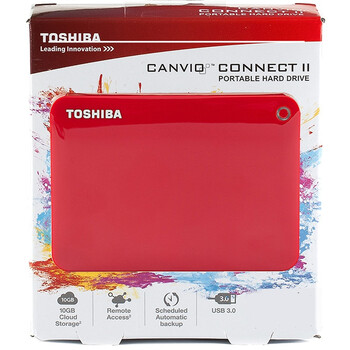 
                                        东芝（TOSHIBA）V8 CANVIO高端系列 2.5英寸 移动硬盘（USB3.0）1TB（活力红）                