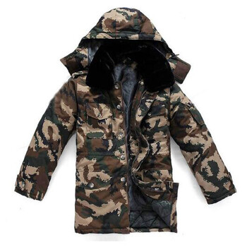 迷彩大衣 冬季军大衣荒漠城市作训服大衣 保安加厚大衣防寒服 迷彩