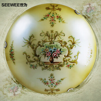 世为SEEWEE 蒂凡尼吸顶灯 田园卧室灯浪漫欧式阳台吸顶灯灯具 小号30cm