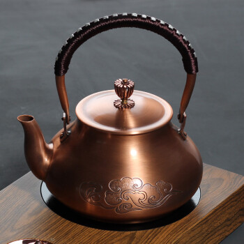 三界（SANJIE） 观山电茶炉煮茶壶红茶煮茶器紫铜壶烧水壶烧茶器煮茶炉黑茶 提梁铜壶