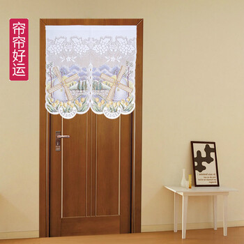 帘帘好运 卡通风车针织印花儿童台湾玄关风水门帘 85宽90高 送杆