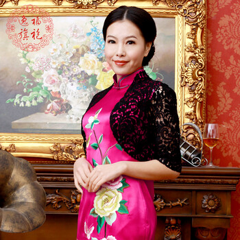 
                                                            逸福水溶蕾丝镂空中袖百搭小披肩 短外套女 旗袍外搭开衫  高档春季春装坎肩外披 黑色 XL                