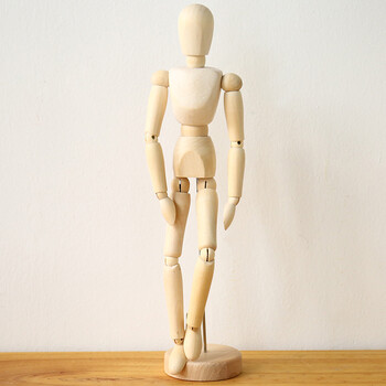 翻旧事 创意木头人偶家居客厅装饰品摆件床头柜橱窗办公桌工艺小摆设