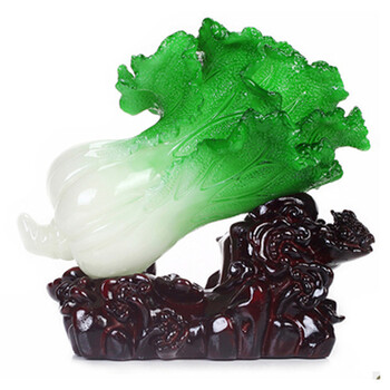 
                                        雅约 雅约家饰 大号玉白菜摆件百财如意貔貅客厅工艺品摆设家居装饰品 公司开业礼品店铺开张 中号                