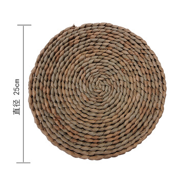 手工玉米皮草编碗垫锅垫茶垫餐垫加厚锅垫圆形防烫隔热垫复古垫 草垫