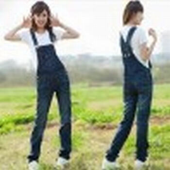 2016新款牛仔背带裤长裤女潮连体裤背带大码牛仔裤 10-6040-1图片色 L