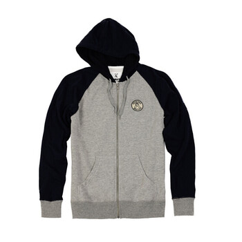 运动卫衣男连帽拉链开衫轻薄绒面风帽衫毛圈棉外套 黑色 m