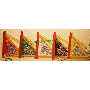 fghgf 道教用品五方令旗玉皇号令灵官号令三清敕令半手工半机绣庙旗