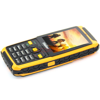 海尔HG-M680 移动/联通2G三防老人手机 柠檬黄