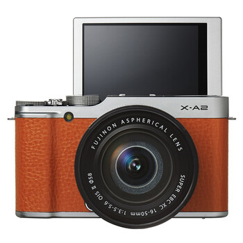 富士（FUJIFILM）X-A2 微单电套机（XC16-50II）摩卡棕 APS-C 自拍翻转屏 WiFi XA2时尚复古