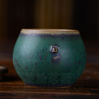 
                                        台湾茶具 林义杰作品 花盖小茶仓 茶叶罐 储茶罐 功夫茶具茶道                