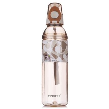 
                                        品家家品运动水壶 PC塑料户外直饮水壶(600ml)大容量随身水杯子PJ-4232 棕色                