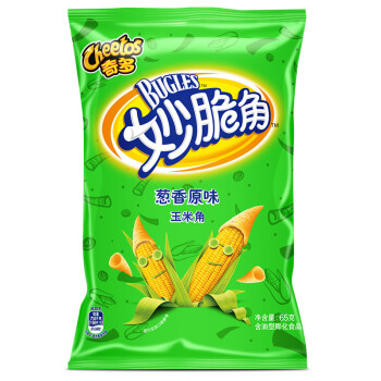 奇多(cheetos)零食 休闲食品 妙脆角葱香原味(玉米角)65g 百事食品