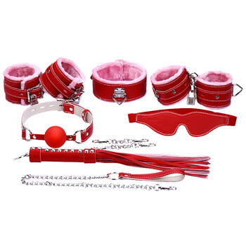 美加奴手铐脚铐口塞皮鞭性爱虐恋器具sm调教套装 成人情趣性用品玩具