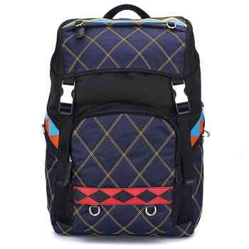 prada 普拉达 中性蓝色尼龙双肩包 2vz135 2be6 f0i47