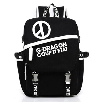 gd背包日韩版休闲双肩包夜光男女初中学生情侣帆布旅行书包经典美胜