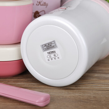 膳魔师THERMOS儿童保温便当/午餐盒 饭盒 外带盒JBC-800 JBC-801-PK 白色
