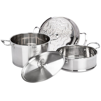 保蒂克BOUTIQ 28cm二层2层复底加厚蒸锅具 电磁炉燃气炉通用 28cm三层蒸锅