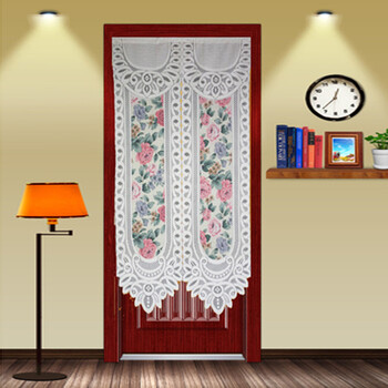 物有物语 布艺门帘 风水挂帘花卉隔断卧室门帘 红牡丹 85*150cm