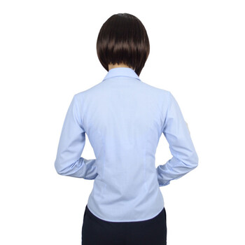 浅末 男女长袖职业装时尚商务衬衫职业装男女款衬衣 ZW0730 浅蓝色 M男