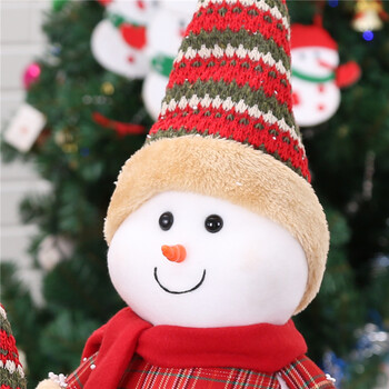 圣诞装饰品布艺泡沫雪人娃娃公仔礼物摆件办公室桌面橱窗商场酒店
