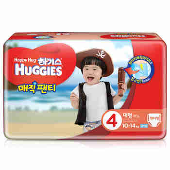 韩国好奇(Huggies) 魔术系列成长裤 L40片 10-14kg 男宝