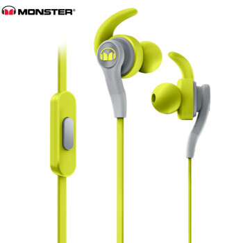 魔声（Monster）iSport Compete 爱运动竞争入耳式运动耳机 带麦手机耳机 单键线控防汗耳塞跑步耳机 绿色