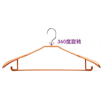 九月红旋转扁钩衣架 浸塑宽肩无痕大衣架衣挂 浸塑防滑衣撑晾晒衣柜衣架子 JD1105 璀璨金色 10支