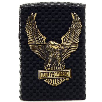 之宝zippo打火机 哈雷复活金色展翅鹰之王者归来皮机hdp-20