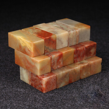 寿山石练习章原石头刻章料篆刻印章石头章料藏书画姓名2.5x5 5块装