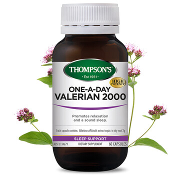 新西兰进口 汤普森(thompsons) 缬草片助眠片 60粒 提高睡眠质量舒缓