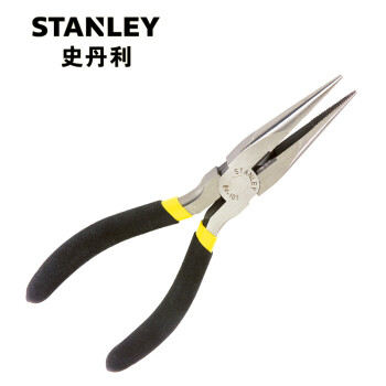 史丹利(Stanley)黑色双塑柄尖嘴钳5英寸 84-100-23 (付款之后即发货)