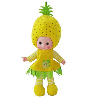 仿真水果娃娃布娃娃音乐洋娃娃会说话的婴幼儿儿童玩具娃娃 菠萝 50cm