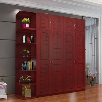 推拉门简约现代2门3门4简易组装板式衣橱卧室实木质儿童衣柜 白色 3门