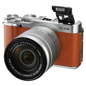 富士（FUJIFILM）X-A2 微单电套机（XC16-50II）摩卡棕 APS-C 自拍翻转屏 WiFi XA2时尚复古