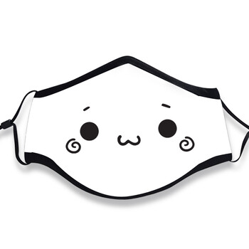 夜光动漫颜文字君表情包口罩男女个性二次元黑色潮款学生透气保暖