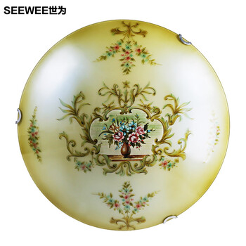 世为SEEWEE 蒂凡尼吸顶灯 田园卧室灯浪漫欧式阳台吸顶灯灯具 小号30cm