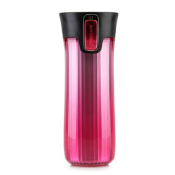美国Contigo 双层隔热塑料随手手杯便携防漏车载汽车杯 HBC-ELE 450ml 蓝色