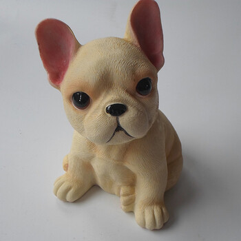 智汇 狗摆件 创意法斗办公室桌面树脂工艺品摆件 可爱卡通生肖狗客厅
