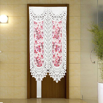 物有物语 布艺门帘 风水挂帘花卉隔断卧室门帘 红牡丹 85*150cm