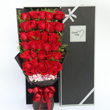 全国配送威海深圳洛阳南京苏州厦门生日玫瑰花鲜花礼盒红玫瑰同城速递