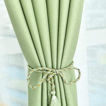 遮光窗帘 遮光北欧清客厅男孩棉麻亚麻卧室卡通客厅百叶平面美式绣花