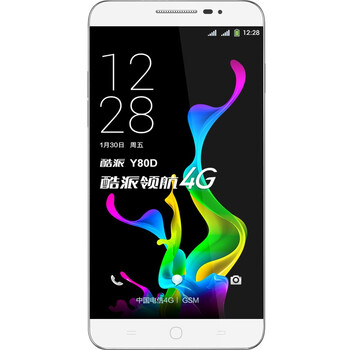 【电信赠费版】酷派(Coolpad) 锋尚 Y80D 智尚白 电信4G手机 双卡双待
